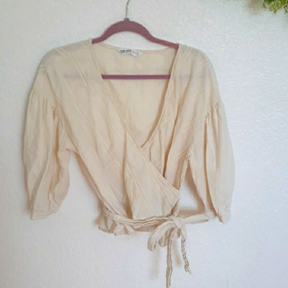 Boho women's wrap blouse